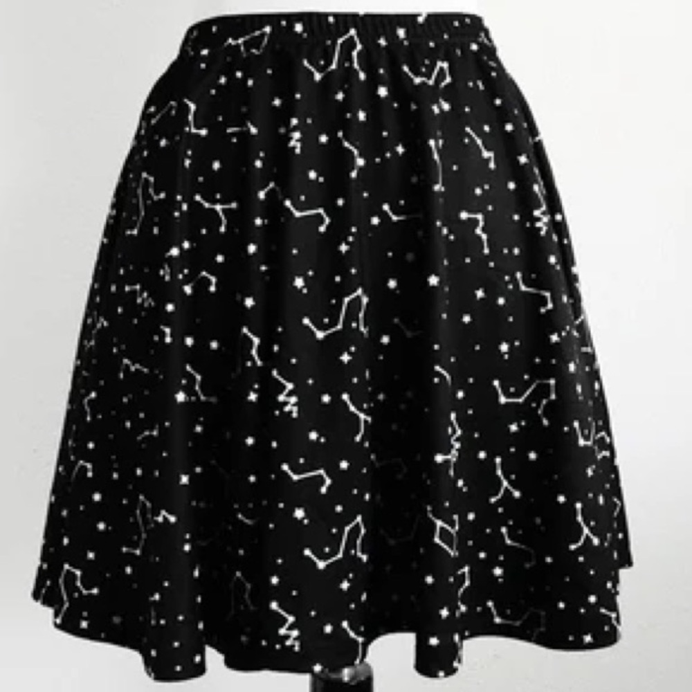 Black and White Constellation Skirt